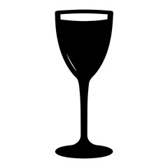 peach bellini black silhouette icon - of a  peach bellini simple vector art
