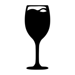 peach bellini black silhouette icon - of a  peach bellini simple vector art