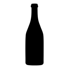 red wine bottle black silhouette icon - of a  red wine bottle simple vector art