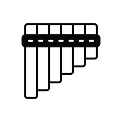 Flute Icon Vector Stock Illustration