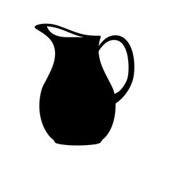 sangria pitcher black silhouette icon - of a soft drinks sangria pitcher simple vector art