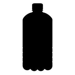 seltzer water black silhouette icon - of a soft drinks seltzer water simple vector art