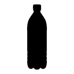 seltzer water black silhouette icon - of a soft drinks seltzer water simple vector art