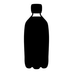 seltzer water black silhouette icon - of a soft drinks seltzer water simple vector art