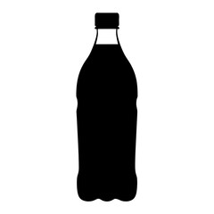 seltzer water black silhouette icon - of a soft drinks seltzer water simple vector art