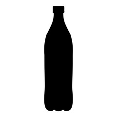 seltzer water black silhouette icon - of a soft drinks seltzer water simple vector art