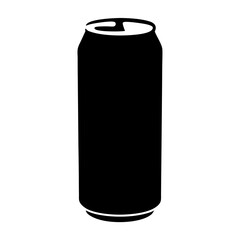 soda can black silhouette icon - of a soft drinks soda can simple vector art