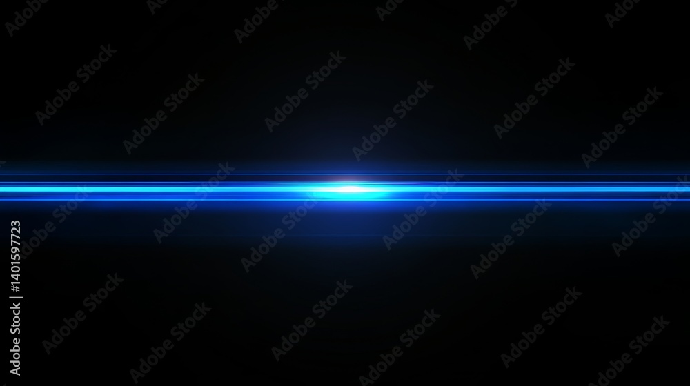 Poster dynamic blue waves of light create an abstract representation of energy in a dark background setting