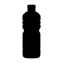 sports drink bottle black silhouette icon - of a soft drinks sports drink bottle, simple vector art