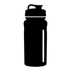sports drink bottle black silhouette icon - of a soft drinks sports drink bottle simple vector art