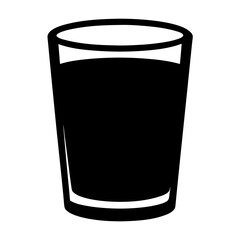 tequila shot black silhouette icon - of a soft drinks tequila shot simple vector art
