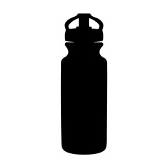 water bottle black silhouette icon - of a soft drinks water bottle simple vector art
