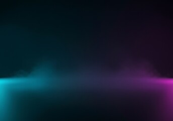 Obraz premium Abstract Dark Background with Soft Cyan and Magenta Lights