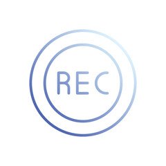 Record Icon Vector Stock Illustration