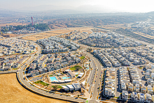 Valencia, California &ndash; January 29, 2025: Aerial Photo for New Home, Townhouse, near Magic Mountain including Skylar by Toll Brothers, Valencia by FivePoint, KB Home, Richmond American Homes, etc.
