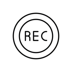 Record Icon Vector Stock Illustration