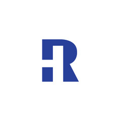 Vector symbol design derived from the letters H and R.