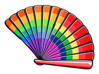 Celebrating Pride: Vibrant Rainbow Fan Design