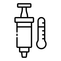 Thermal paste for CPU cooling outline icon