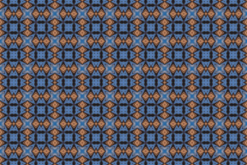 Seamless Cloth Digital Texture Decoration Textile Visual Fabric Symmetric Endless Tile Shape Fashion Perspective Luxury Design Interior Background Geometric Art Wallpaper Graphic Template Pattern.