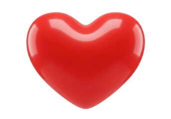 Red heart shape love valentine's day romance passion symbol isolated on white background