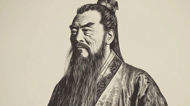 Portrait Lao Tzu Ancient Chinese Philosopher and Author of Tao Te Ching