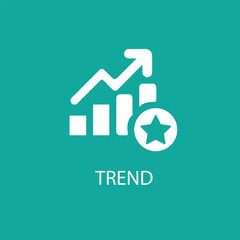Trend icon. Simple element illustration. trend concept symbol design