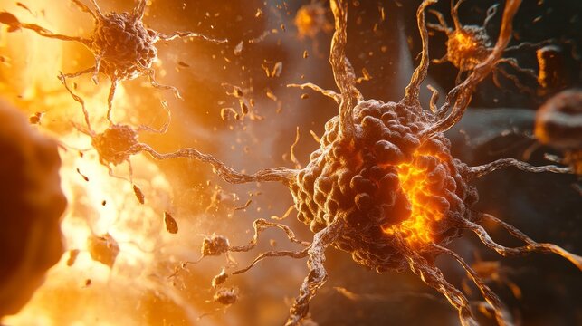 3D rendering of neuron stroke illustration. World Stroke Day - Powered by Adobe