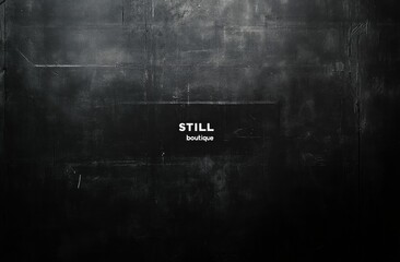 Dark Textured Wall with Subtle Lighting and Boutique Sign Overlay