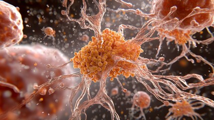 3D rendering of neuron stroke illustration. World Stroke Day