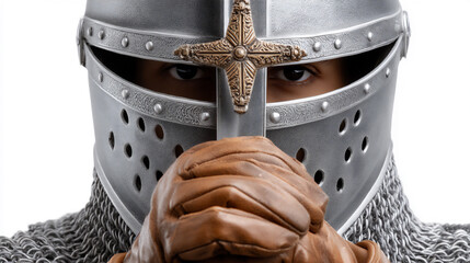 knight with arming sword