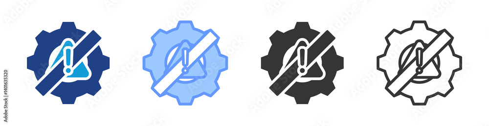Poster Countermeasure icon set multiple style collection