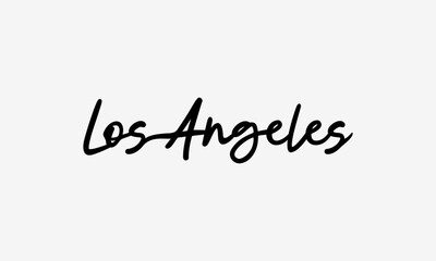 Los Angeles Lettering Handwritten Script T-Shirt Sweatshirt Digital Calligraphy Lettering Vector Design
