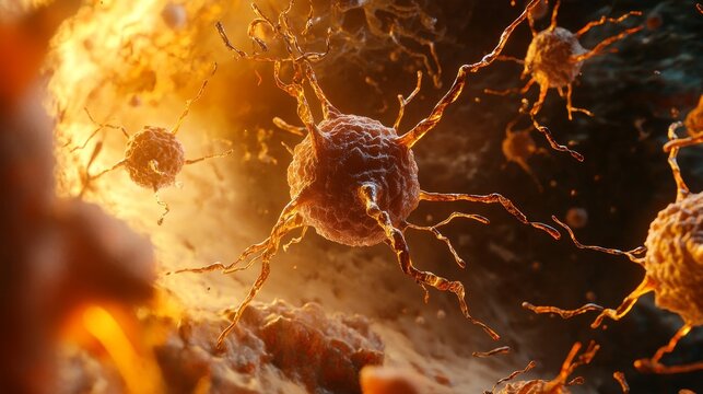 3D rendering of neuron stroke illustration. World Stroke Day