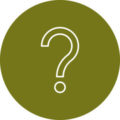 Question Vector Line Circle Icon Design