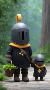 knight with squire