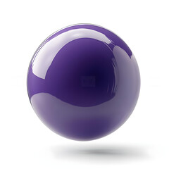 Shiny Purple Sphere: 3D Model Render