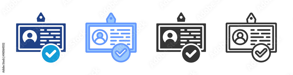 Poster Customer Profiling icon set multiple style collection