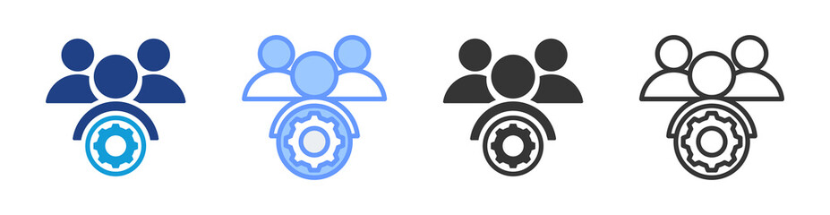 Crm icon set multiple style collection