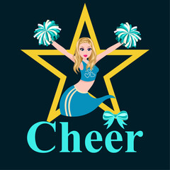 Cheerleading items vector
