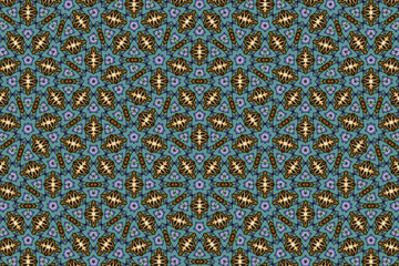 Seamless Symmetric Geometric Decoration Cloth Design Perspective Texture Template Fabric Background Digital Interior Textile Fashion Visual Endless Luxury Graphic Wallpaper Shape Tile Art Pattern.