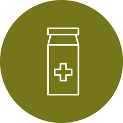 Obraz premium Painkiller Vector Line Circle Icon Design