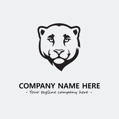 Phanter illustration black and white for logo company vector image

