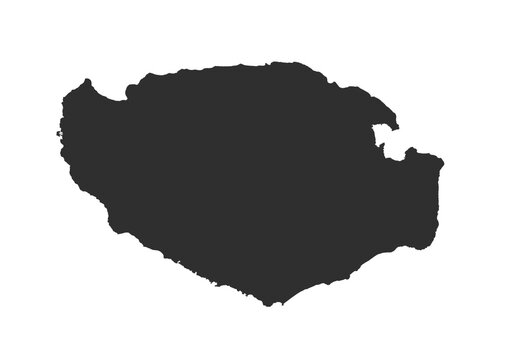 buru island silhouette vector map