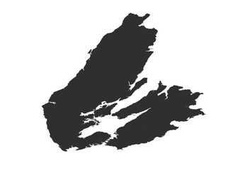 Cape breton island silhouette vector map