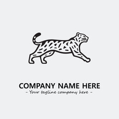 Phanter illustration black and white for logo company vector image
