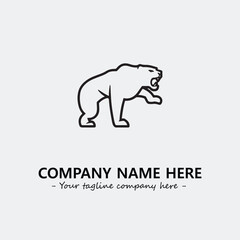 Phanter illustration black and white for logo company vector image
