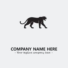 Phanter illustration black and white for logo company vector image

