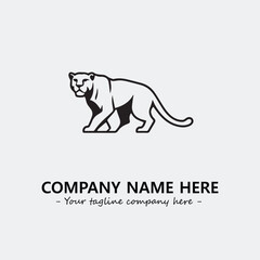 Phanter illustration black and white for logo company vector image
