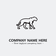 Phanter illustration black and white for logo company vector image
